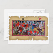 Medieval gevecht briefkaart (Voorkant / Achterkant)