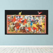 Medieval gevecht unieke eigenschapverlichting canvas afdruk (Insitu (Houten vloer))
