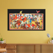 Medieval gevecht unieke eigenschapverlichting canvas afdruk (Insitu (Woonkamer))