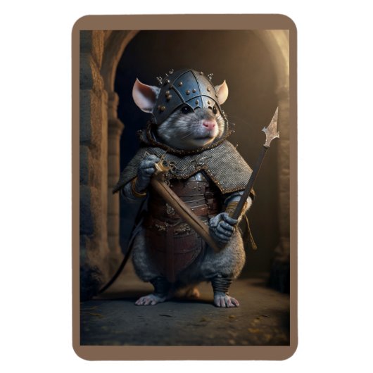Medieval Gladiator Rat Magnet Magneet (Verticaal)