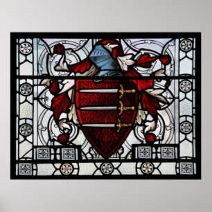 Medieval Glas in lood Panel Poster