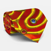 MEDIEVAL GOLD HYPER LABYRINTH MET GEMSTONEN STROPDAS (Opgerold)