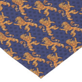 Medieval Gold Lion Blue Fleur de Lis Korte Tafelloper (Hoek)