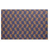 Medieval Gold Lion Blue Fleur de Lis Stof (Fat Quarter)