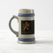 Medieval Gold Lion op zwart Bierpul (Links)