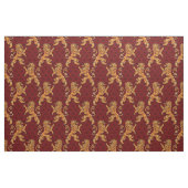 Medieval Gold Lion Red Fleur de Lis Stof (Fat Quarter)