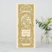 Medieval Gold Wedding Bookmark Save The Date Kaart (Staand voorkant)