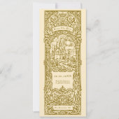 Medieval Gold Wedding Bookmark Save The Date Kaart (Voorkant)