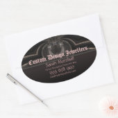 Medieval Gothic Fantasy Jewelers Promotion Sticke Ovale Sticker (Envelop)