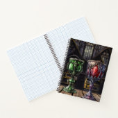 Medieval Gothic Green Red Goblet Castle Library Notitieboek (Binnen)