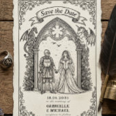 Medieval Gothic Knight Bride Groom Save The Date