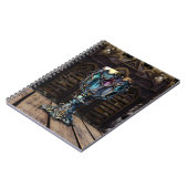 Medieval gothic Paars Blue Goblet Castle Library Notitieboek (Linkerzijde)