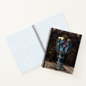 Medieval gothic Paars Blue Goblet Castle Library Notitieboek (Binnen)