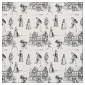 medieval gothic plague doctor skeleton toile stof (Swatch)