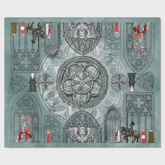 Medieval gothic Style Cadeaupapier (Vlak)