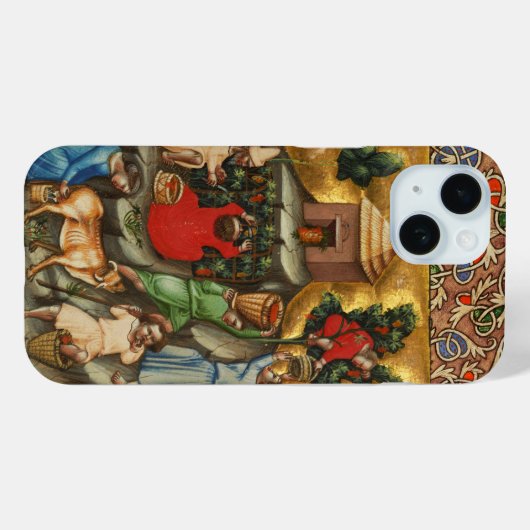 MEDIEVAL GRAPE VINEYARD HARVEST Antiek Grapevine Case-Mate iPhone Case (Achterkant (horizontaal))