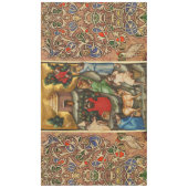 MEDIEVAL GRAPE VINEYARD HARVEST Antiek Grapevine Tafelkleed (Voorkant)