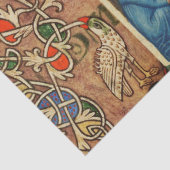 MEDIEVAL GRAPE VINEYARD HARVEST Antiek Grapevine Tissuepapier (Detail)