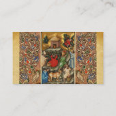 MEDIEVAL GRAPE VINEYARD HARVEST Antiek Grapevine Visitekaartje (Achterkant)