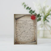 Medieval Gray Scroll Wax Seal Wedding Thank You Briefkaart (Staand voorkant)