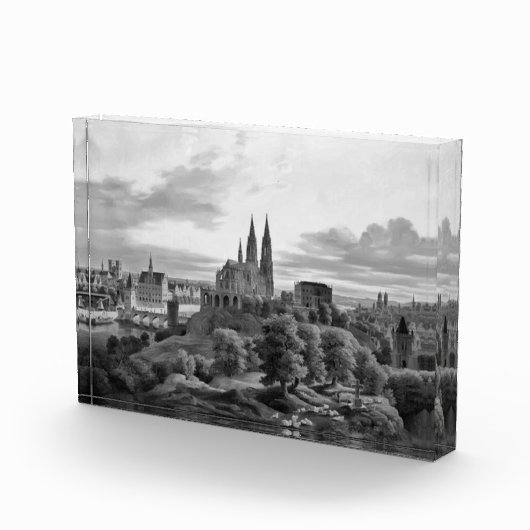 Medieval Grayscale Town Fotoblokken (Rechts)