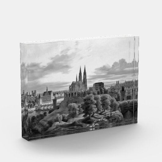Medieval Grayscale Town Fotoblokken (Links)