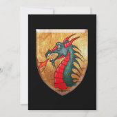 Medieval Green Dragon Shield Kaart (Voorkant)