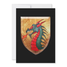 Medieval Green Dragon Shield