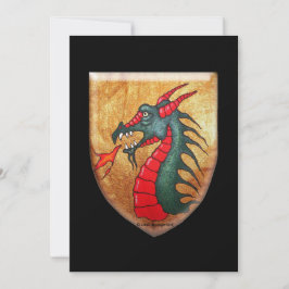 Medieval Green Dragon Shield Kaart