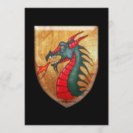 Medieval Green Dragon Shield Kaart