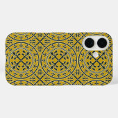 Medieval Green Mustard Wreath Leaves Romanesque Case-Mate iPhone Case (Achterkant (horizontaal))
