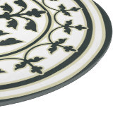 Medieval Green White Beige WreatLeaves Snijplank (Hoek)