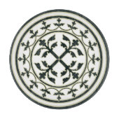 Medieval Green White Beige WreatLeaves Snijplank (Voorkant)