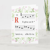 Medieval Gregorian Chant Floral Religieus Pasen C Kaart (Voorkant)