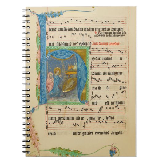 Medieval Gregorian Chant Kerstmanuscript Notitieboek (Voorkant)