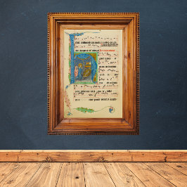 Medieval Gregorian Chant Kerstmanuscript Poster