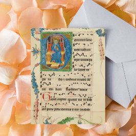 Medieval Gregorian Chant Manuscript-blad Muziek Briefkaart