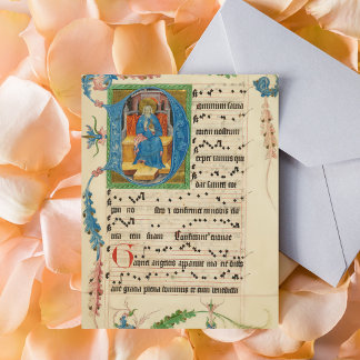 Medieval Gregorian Chant Manuscript-blad Muziek Briefkaart
