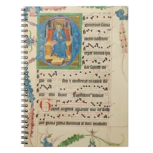 Medieval Gregorian Chant Manuscript-blad Muziek Notitieboek (Voorkant)