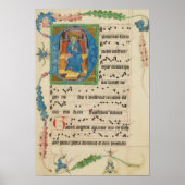 Medieval Gregorian Chant Manuscript-blad Muziek Poster (Voorkant)