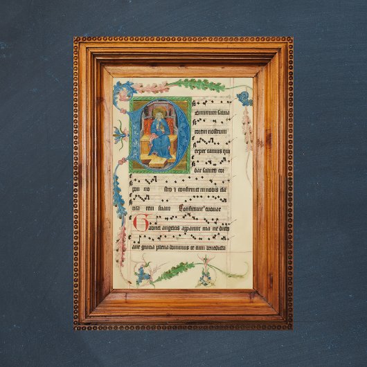 Medieval Gregorian Chant Manuscript-blad Muziek Poster