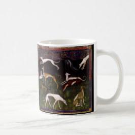 Medieval Greyhondhonden in de diepe Bossen Koffiemok
