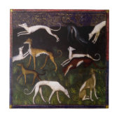 Medieval Greyhounds Fine Art Tegeltje (Voorkant)