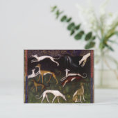 Medieval Greyhounds in de diepe Bossen Briefkaart (Staand voorkant)