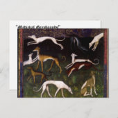 Medieval Greyhounds in de diepe Bossen Briefkaart (Voorkant / Achterkant)