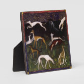 Medieval Greyhounds in de diepe Bossen Fotoplaat (Voorkant)