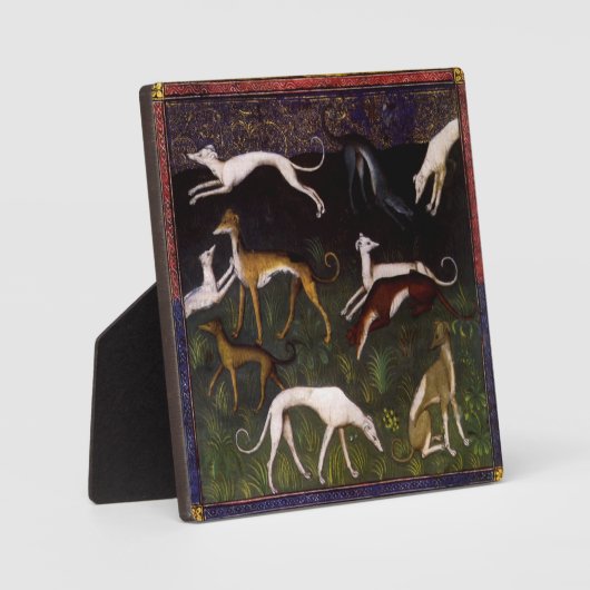 Medieval Greyhounds in de diepe Bossen Fotoplaat (Voorkant)