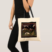 Medieval Greyhounds in de diepe Bossen Tote Bag (Voorkant (product))