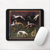 Medieval Greyhounds in het diepe bos Muismat (Met muis)