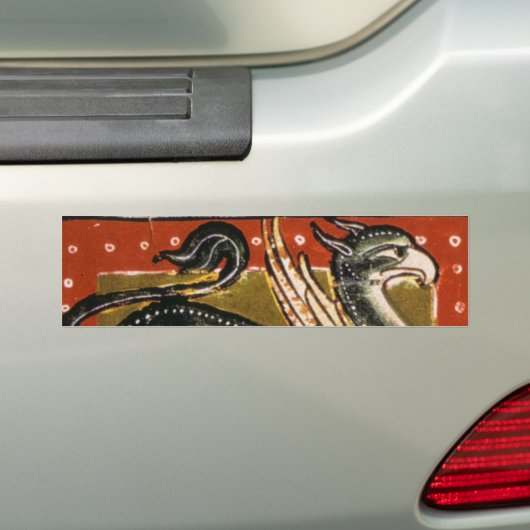 Medieval Griffin Bumpersticker (Op auto)
